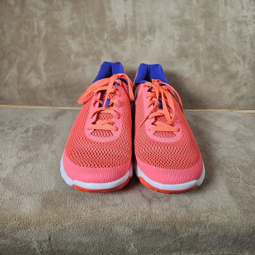 Nike Flex Experience RN 6 Womens 9 Running Shoes Sunset Glow and Blue Fox